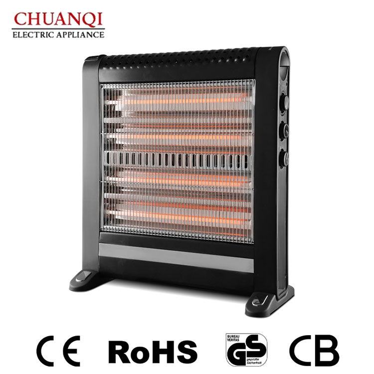 ฮีตเตอร์ควอตซ์ 2400W 4 หลอดพร้อมเครื่องเพิ่มความชื้นและพัดลมเทอร์โบ